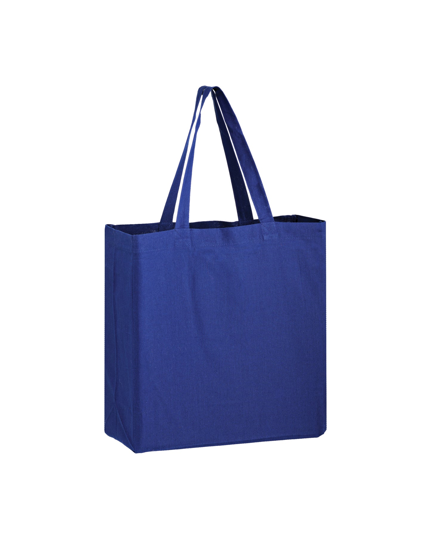 Blue tote bag on a white background
