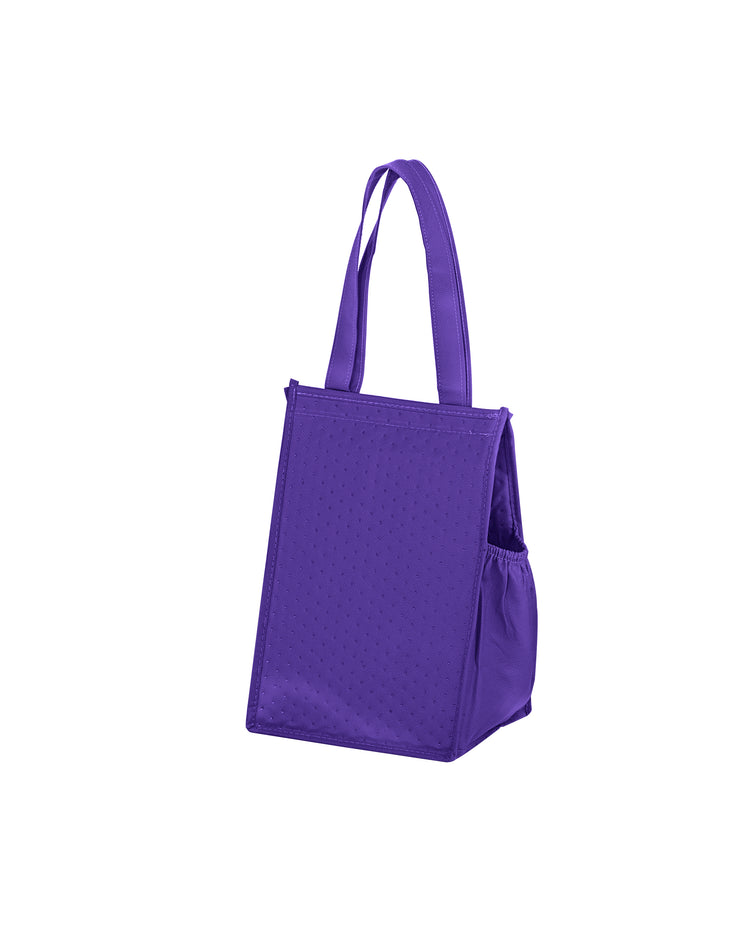 Purple tote bag on a white background
