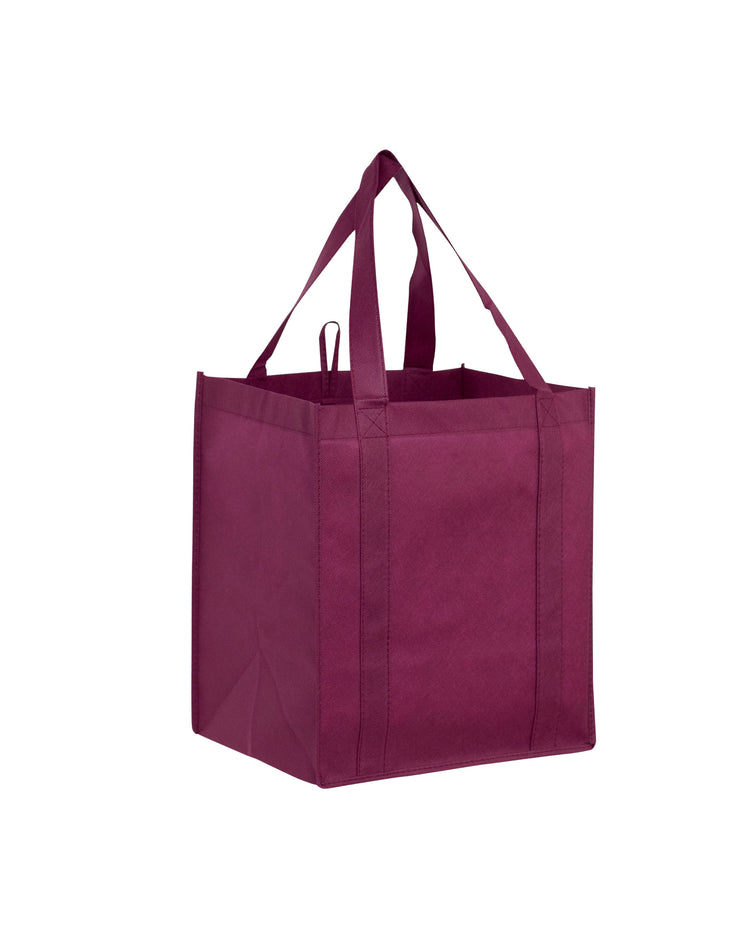 Purple reusable shopping bag on a white background