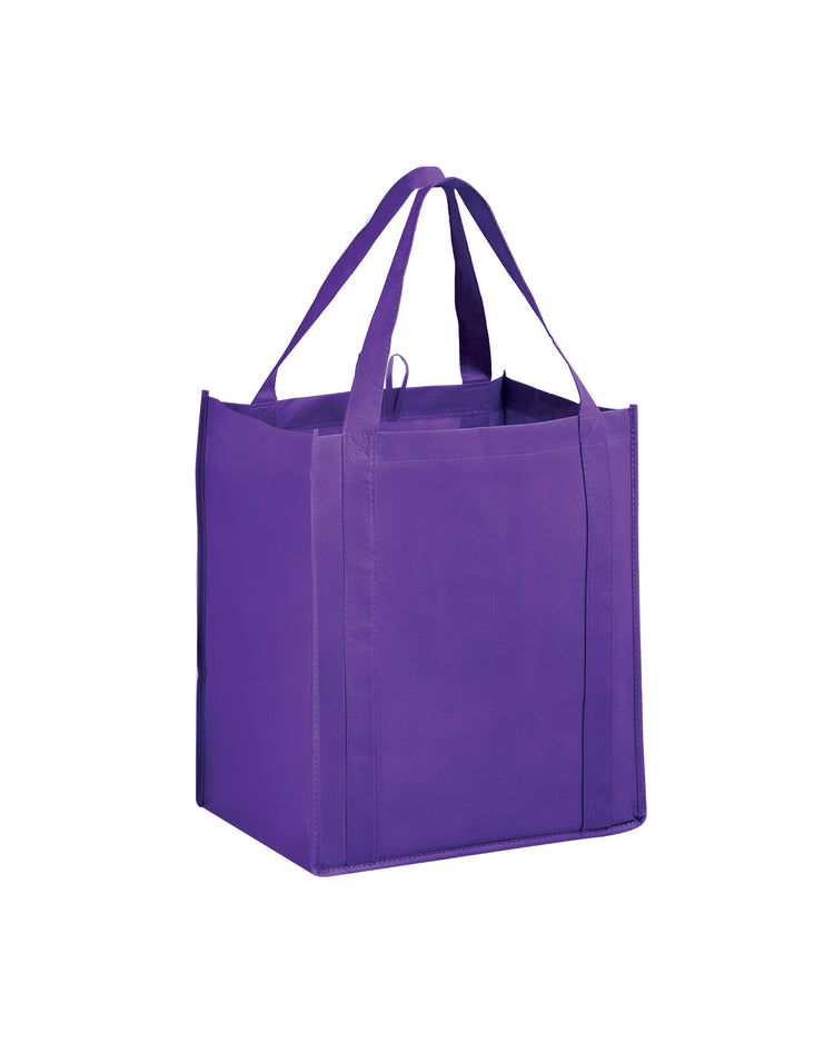 Purple tote bag on a white background