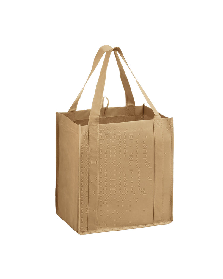 Brown reusable shopping bag on a white background