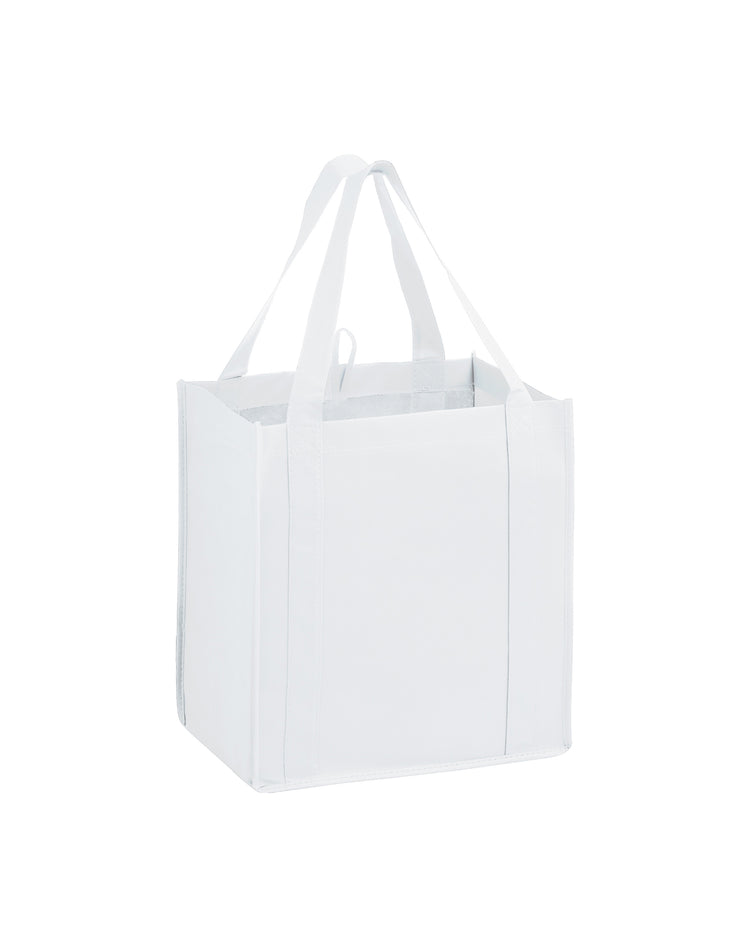 White tote bag on a white background