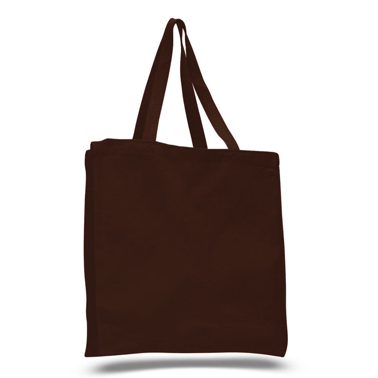 Brown tote bag on a white background