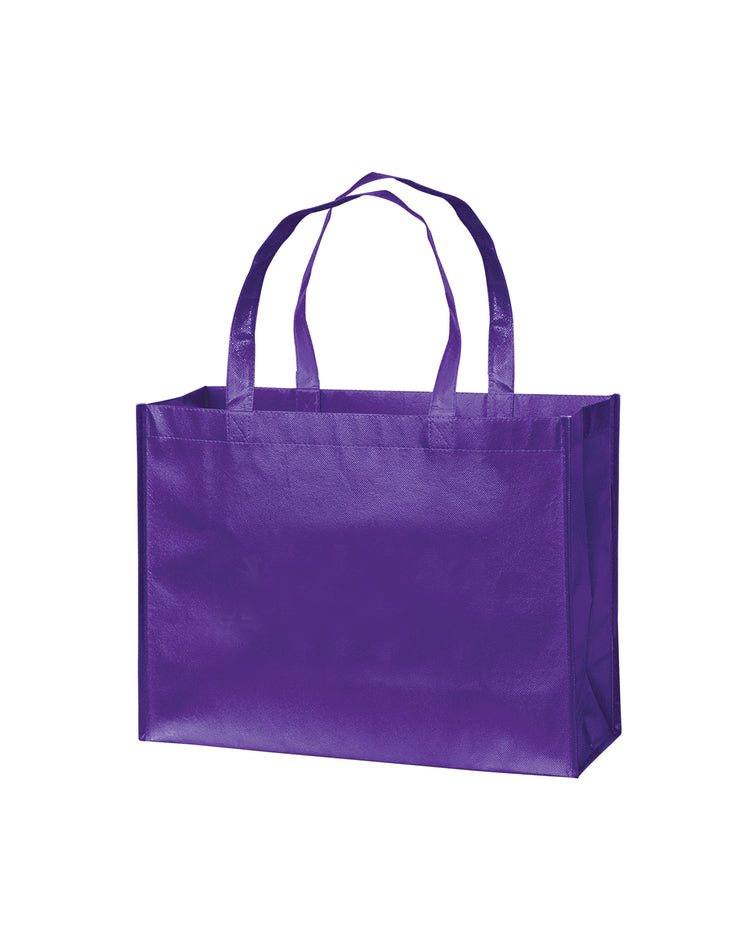 Purple tote bag on a white background