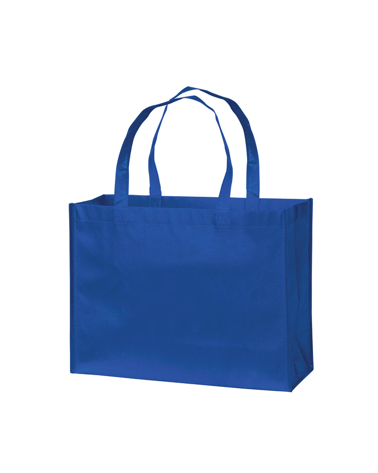 Blue tote bag on a white background
