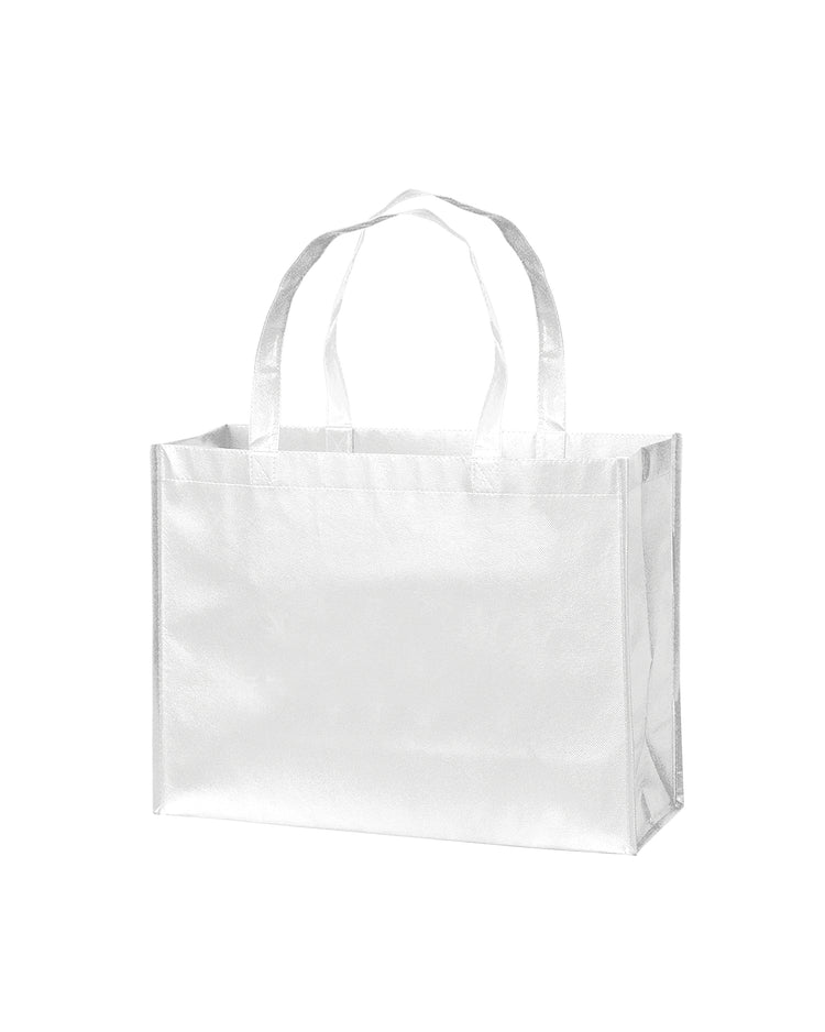 White tote bag on a white background