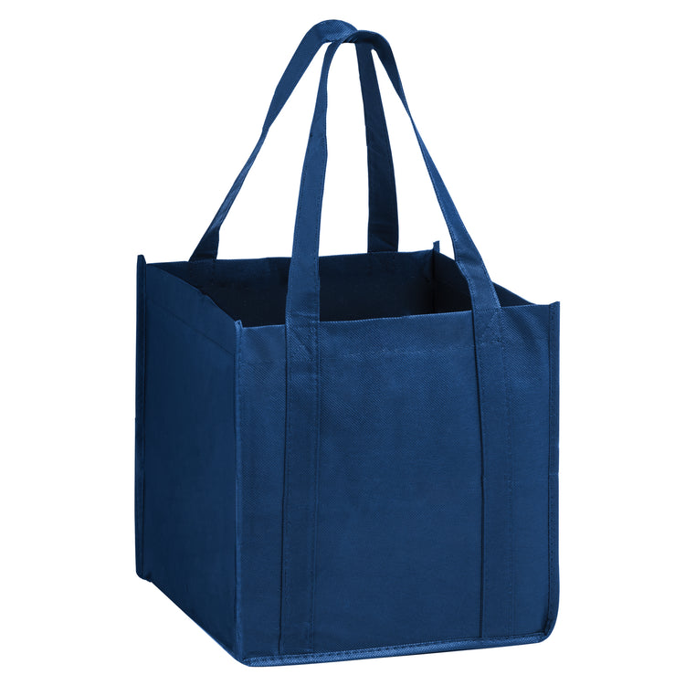Blue tote bag on a white background