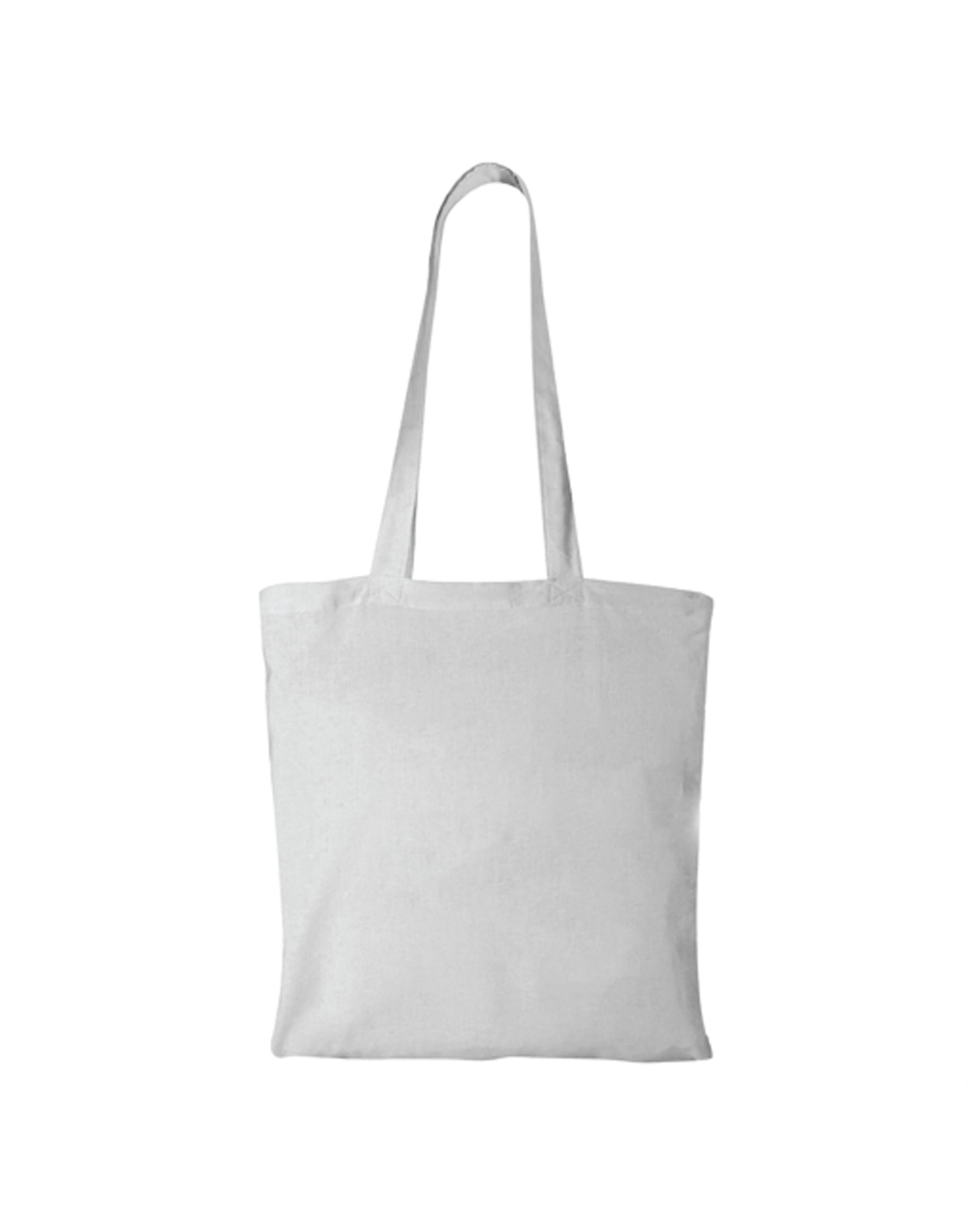 White tote bag on a white background