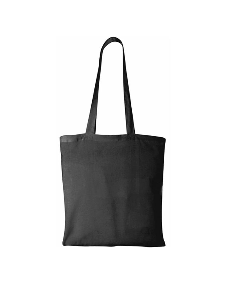 Black tote bag on a white background