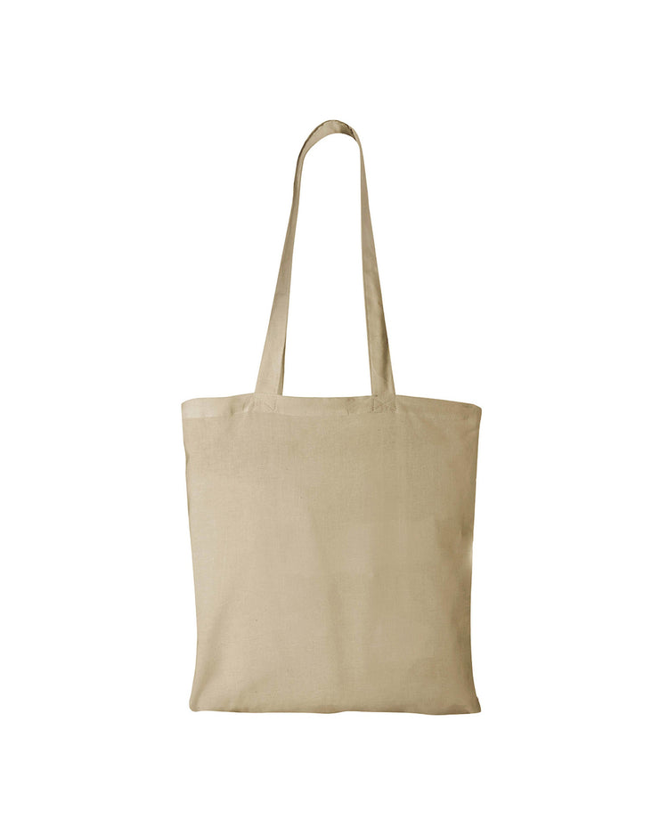 Beige tote bag on a white background
