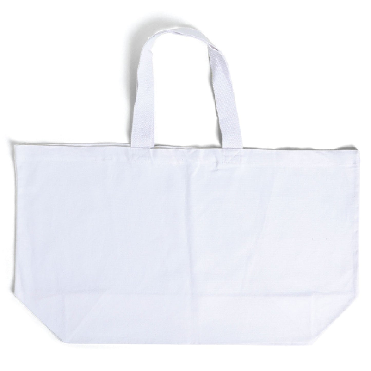 White tote bag on a white background