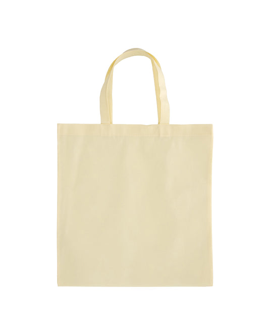 Beige tote bag on a white background