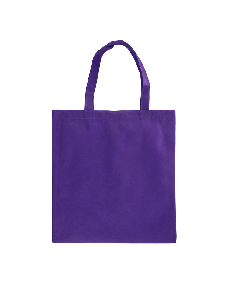 Purple tote bag on a white background