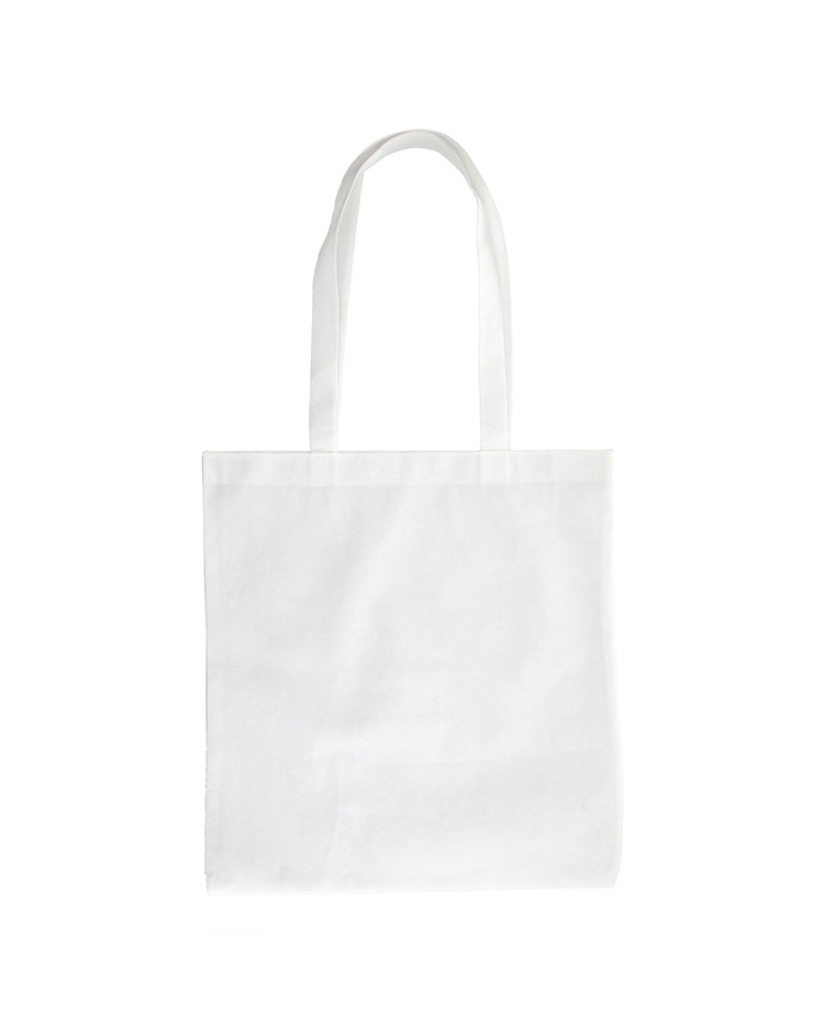 White tote bag on a white background