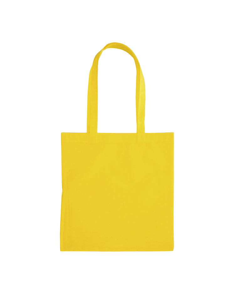 Yellow tote bag on a white background