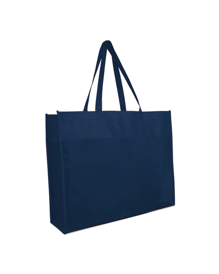 Navy blue tote bag on a white background