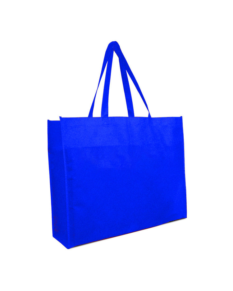 Blue tote bag on a white background