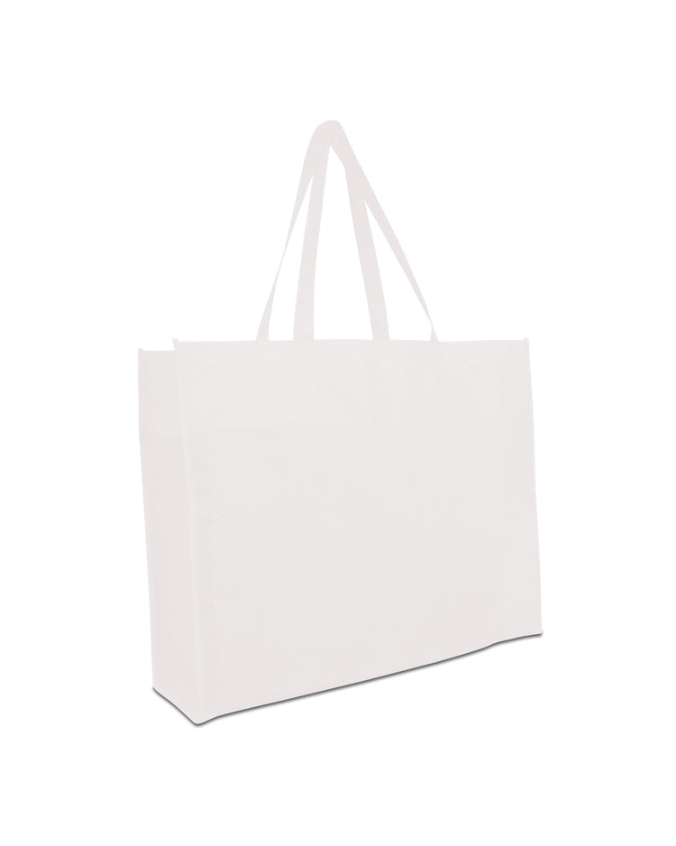 White tote bag on a white background