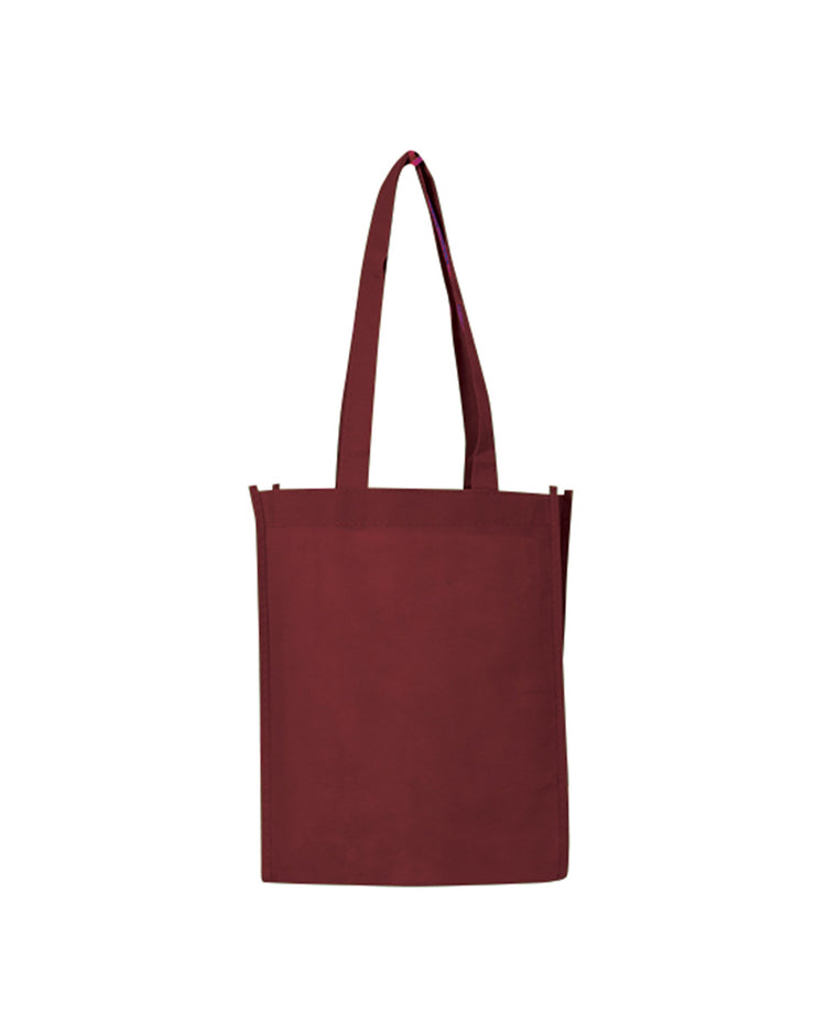 Maroon tote bag on a white background