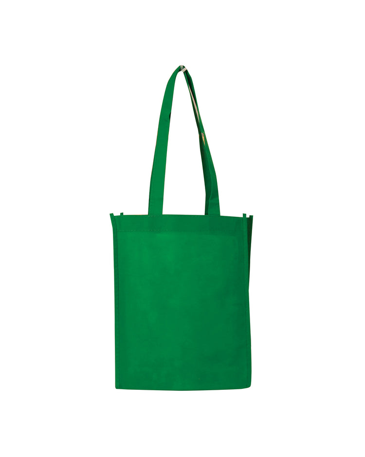 Green tote bag on a white background