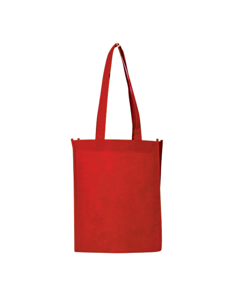 Red tote bag on a white background