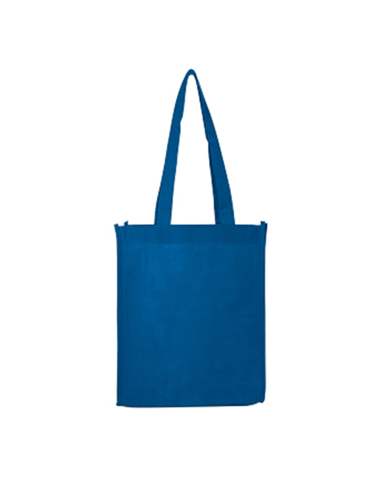 Blue tote bag on a white background