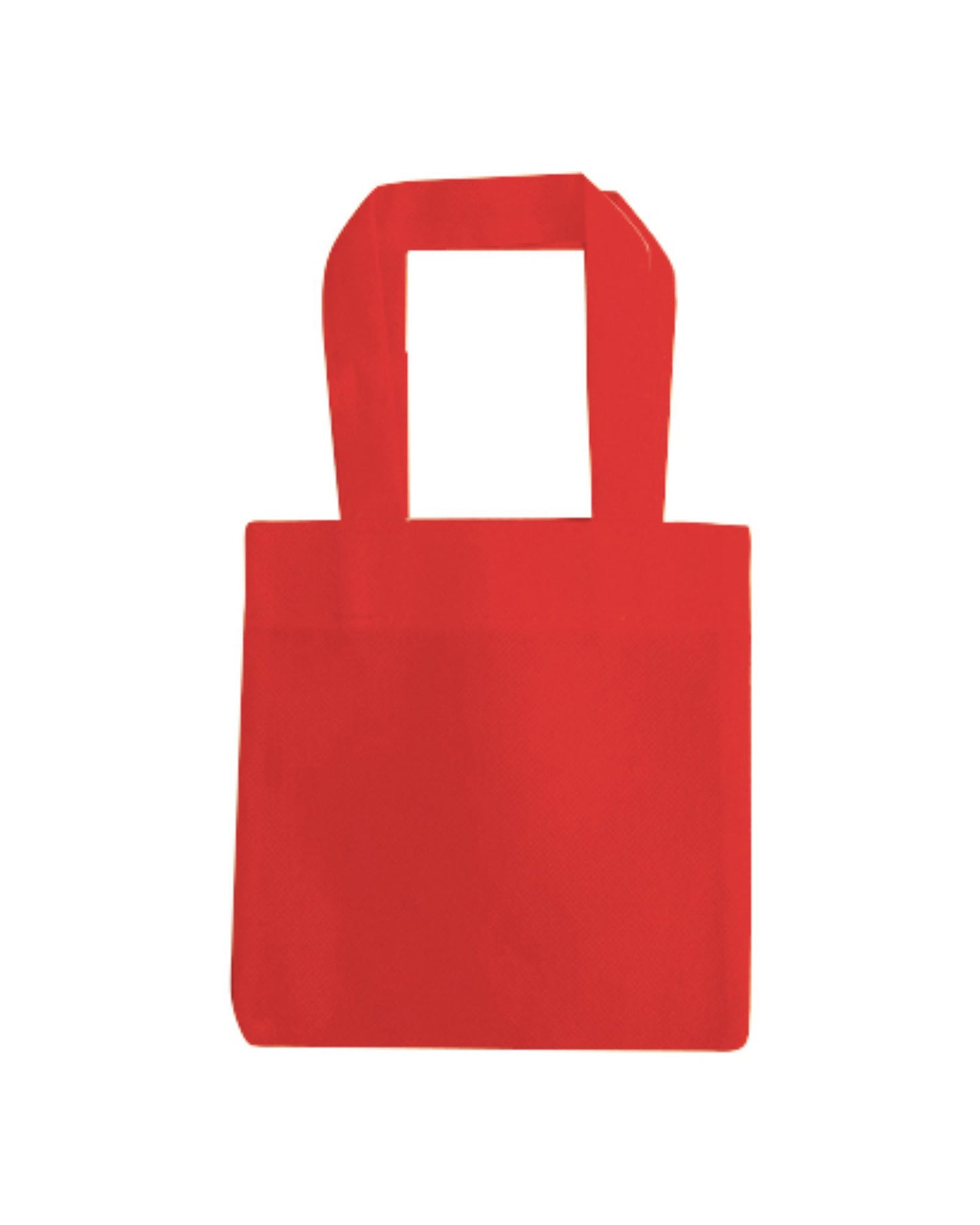 Red tote bag on a white background