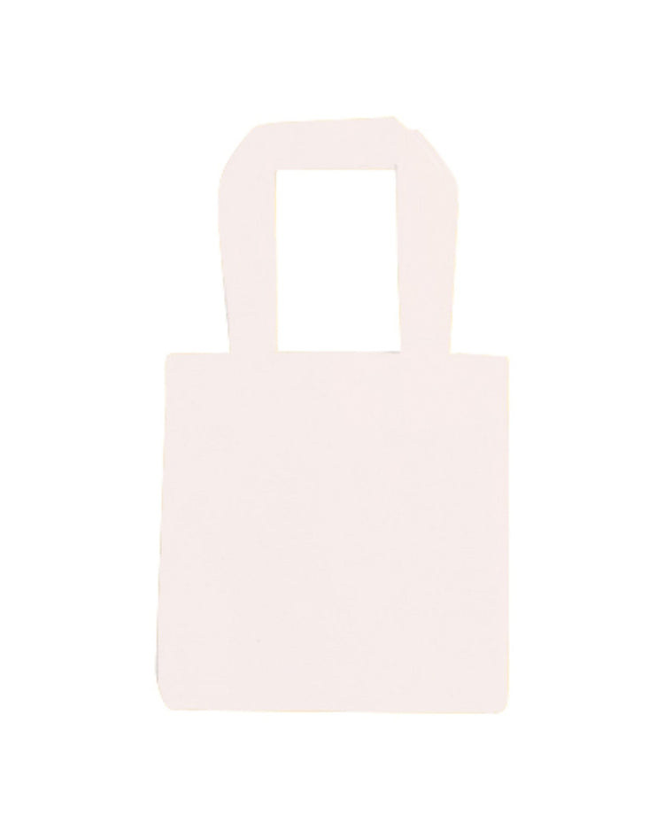 Light pink tote bag on a white background