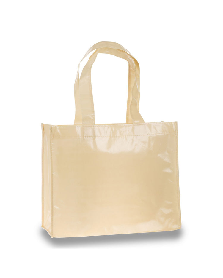 Beige tote bag on a white background