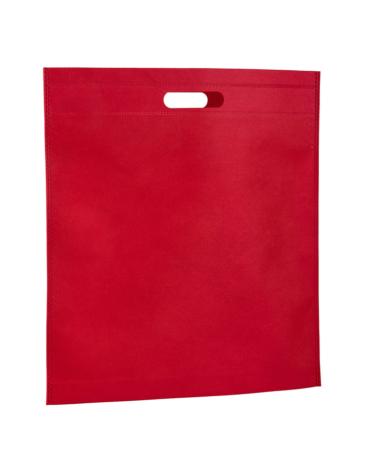 Red tote bag on a white background