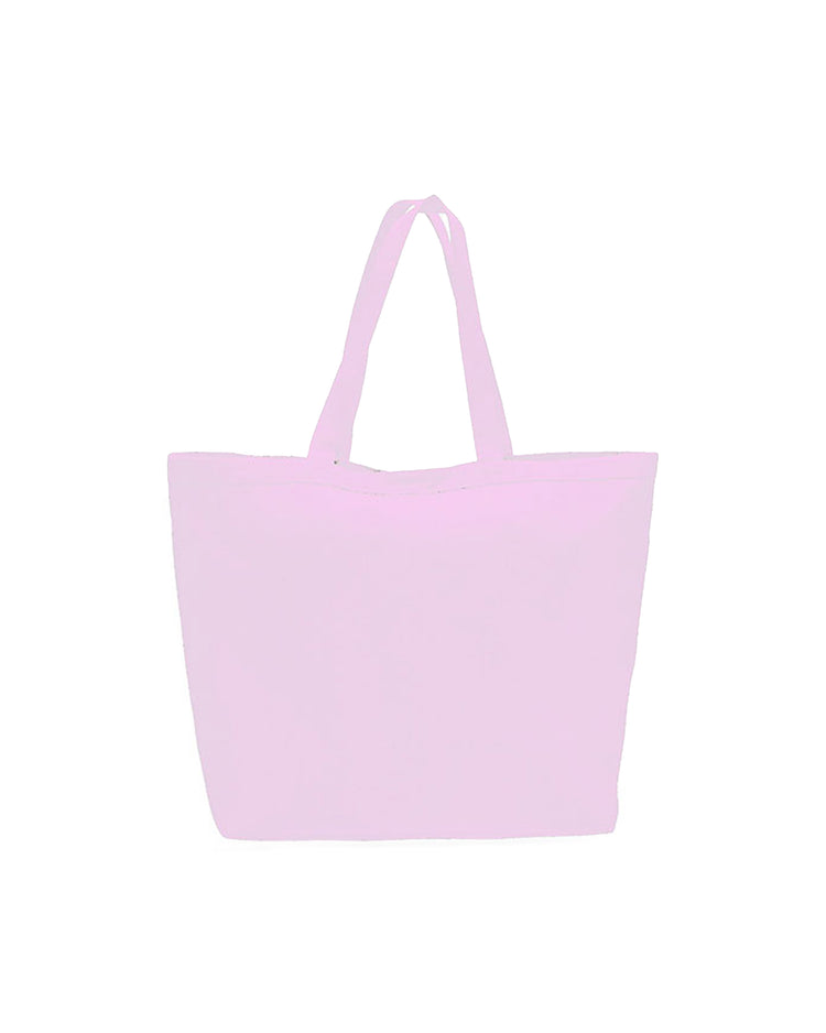 Light purple tote bag on a white background