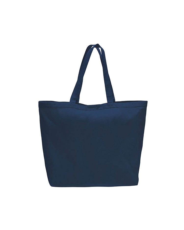 Navy blue tote bag on a white background
