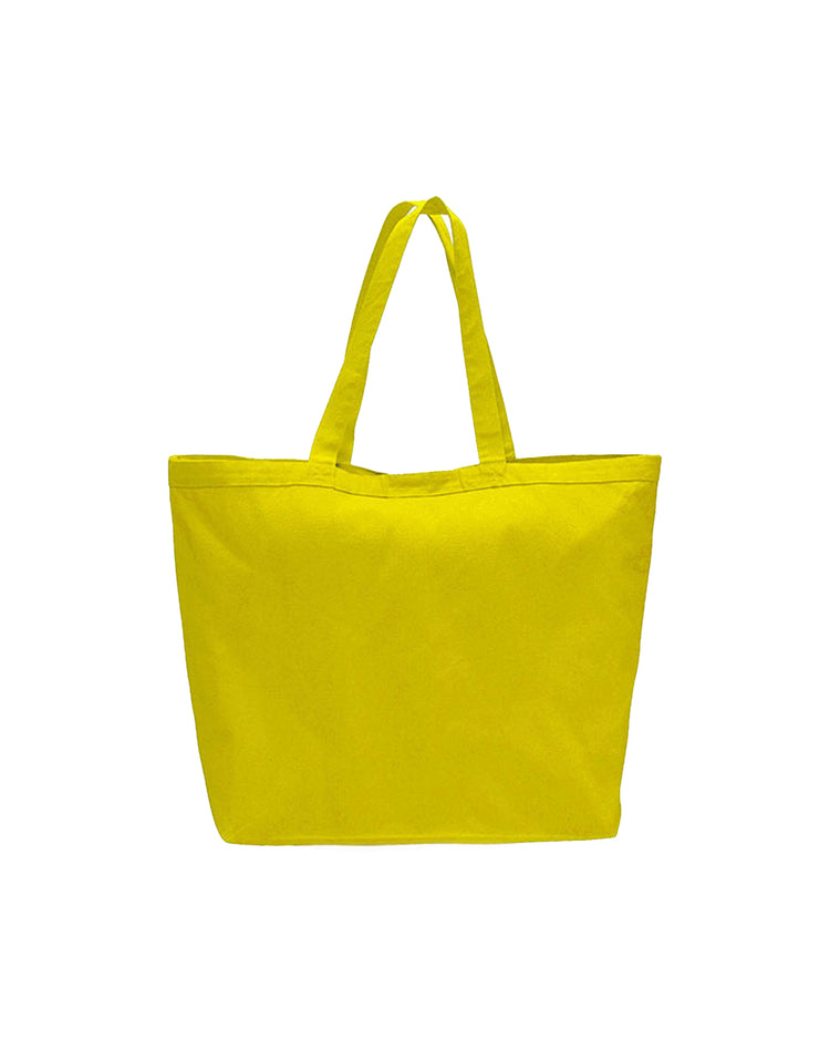 Yellow tote bag on a white background