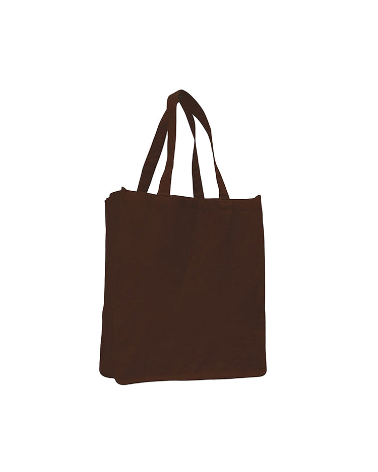 Brown tote bag on a white background