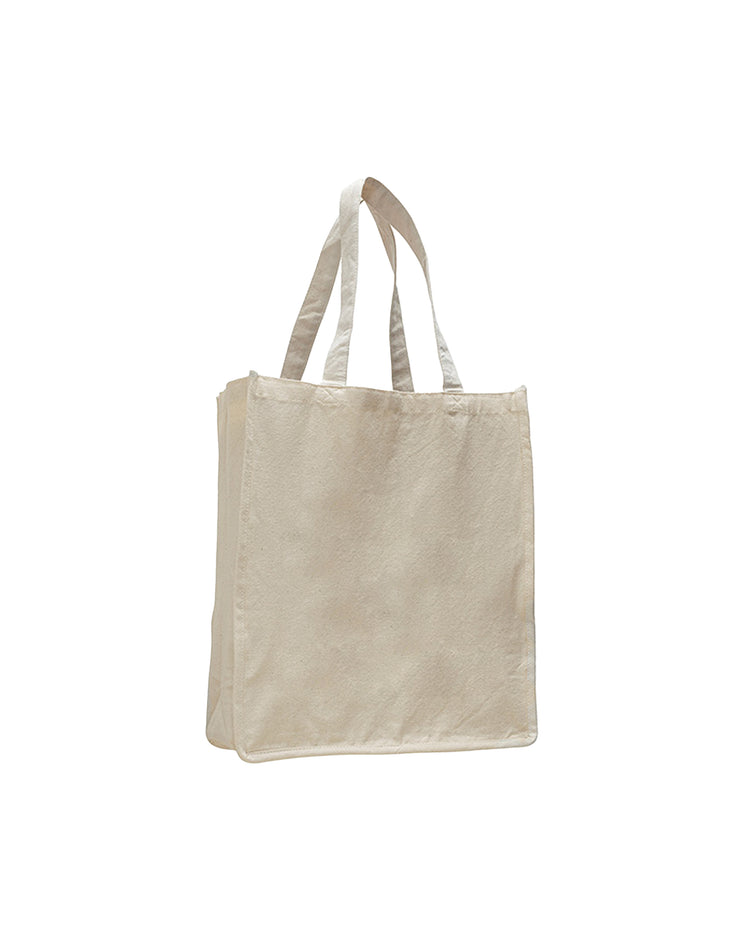 Beige tote bag on a white background