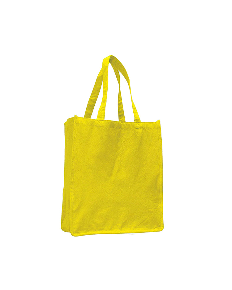Yellow tote bag on a white background