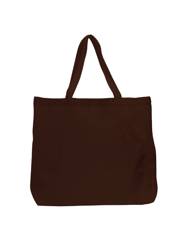 Brown tote bag on a white background