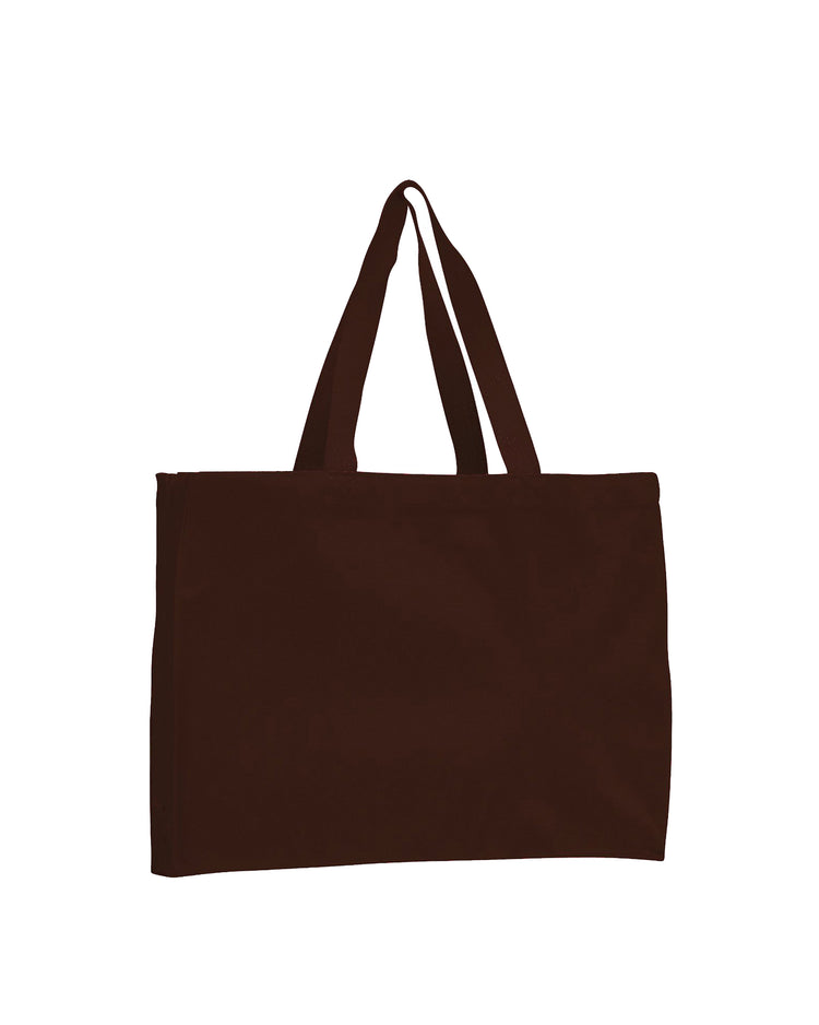 Brown tote bag on a white background