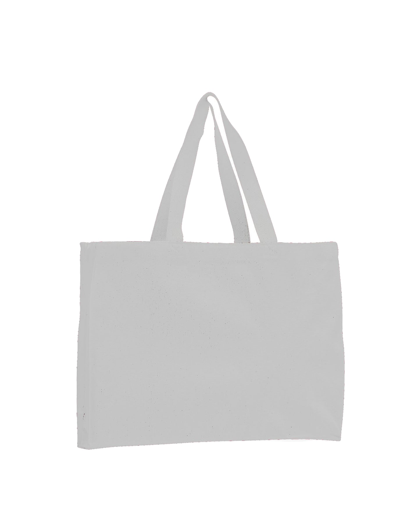 White tote bag on a white background