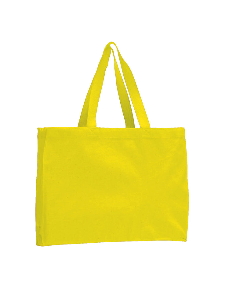 Yellow tote bag on a white background