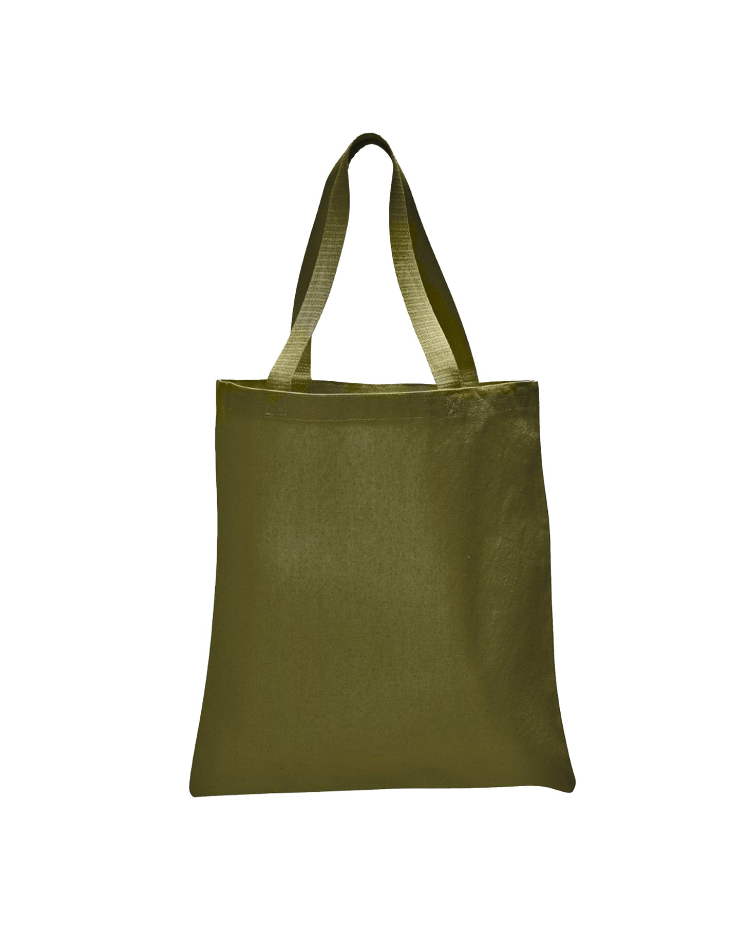 Green tote bag on a white background