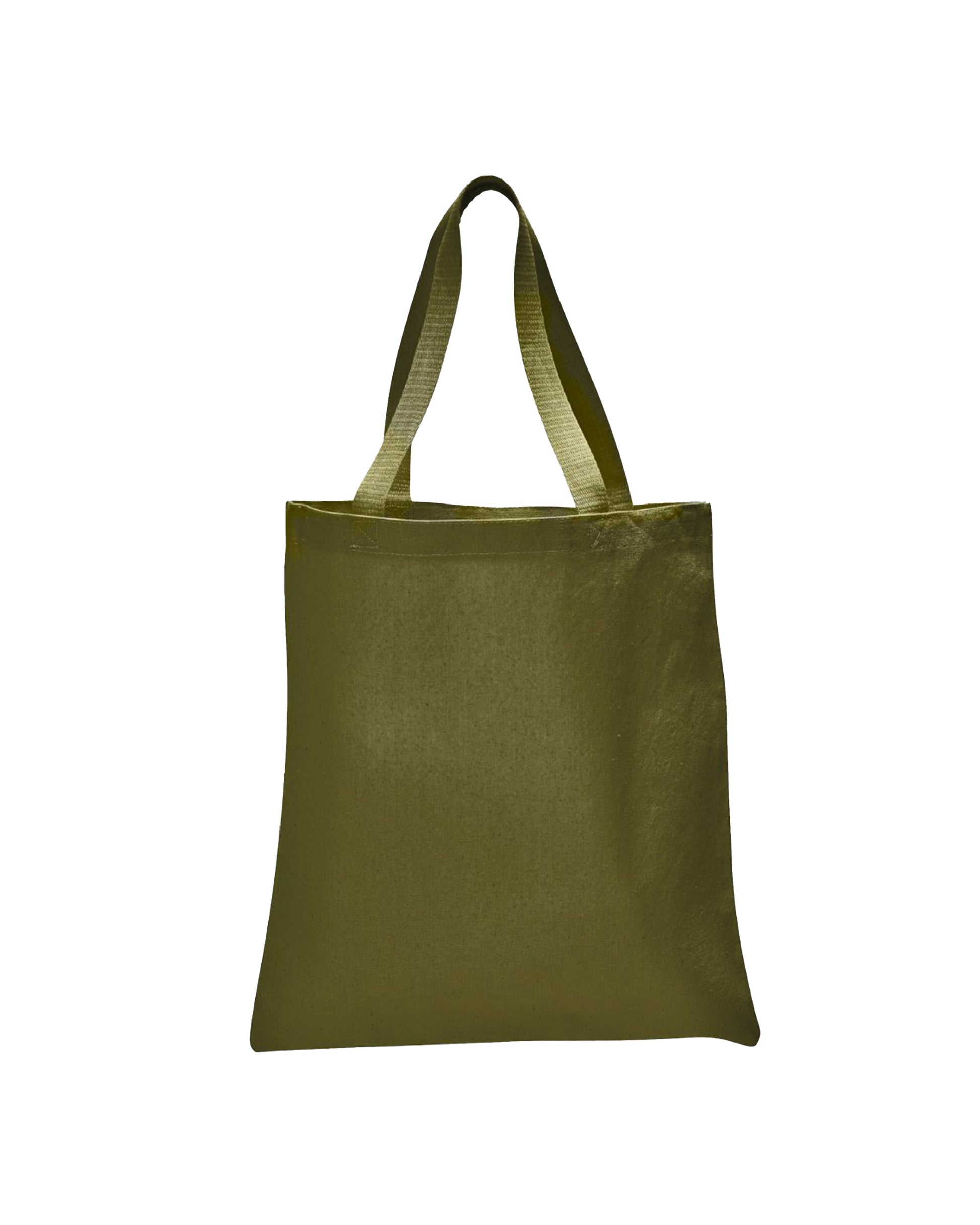 Green tote bag on a white background
