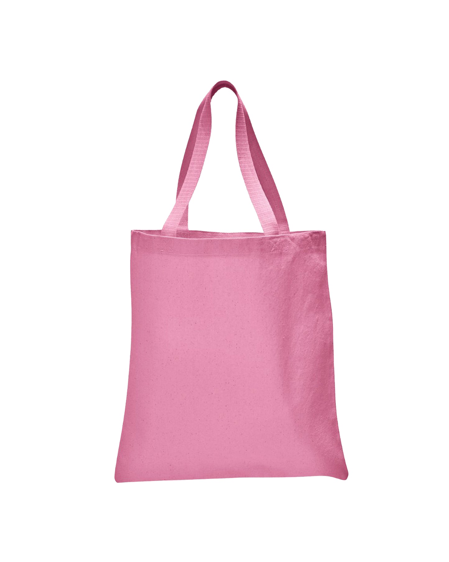 Pink tote bag on a white background