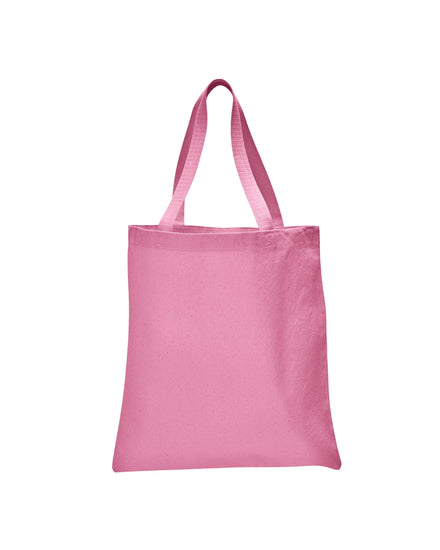 Pink tote bag on a white background