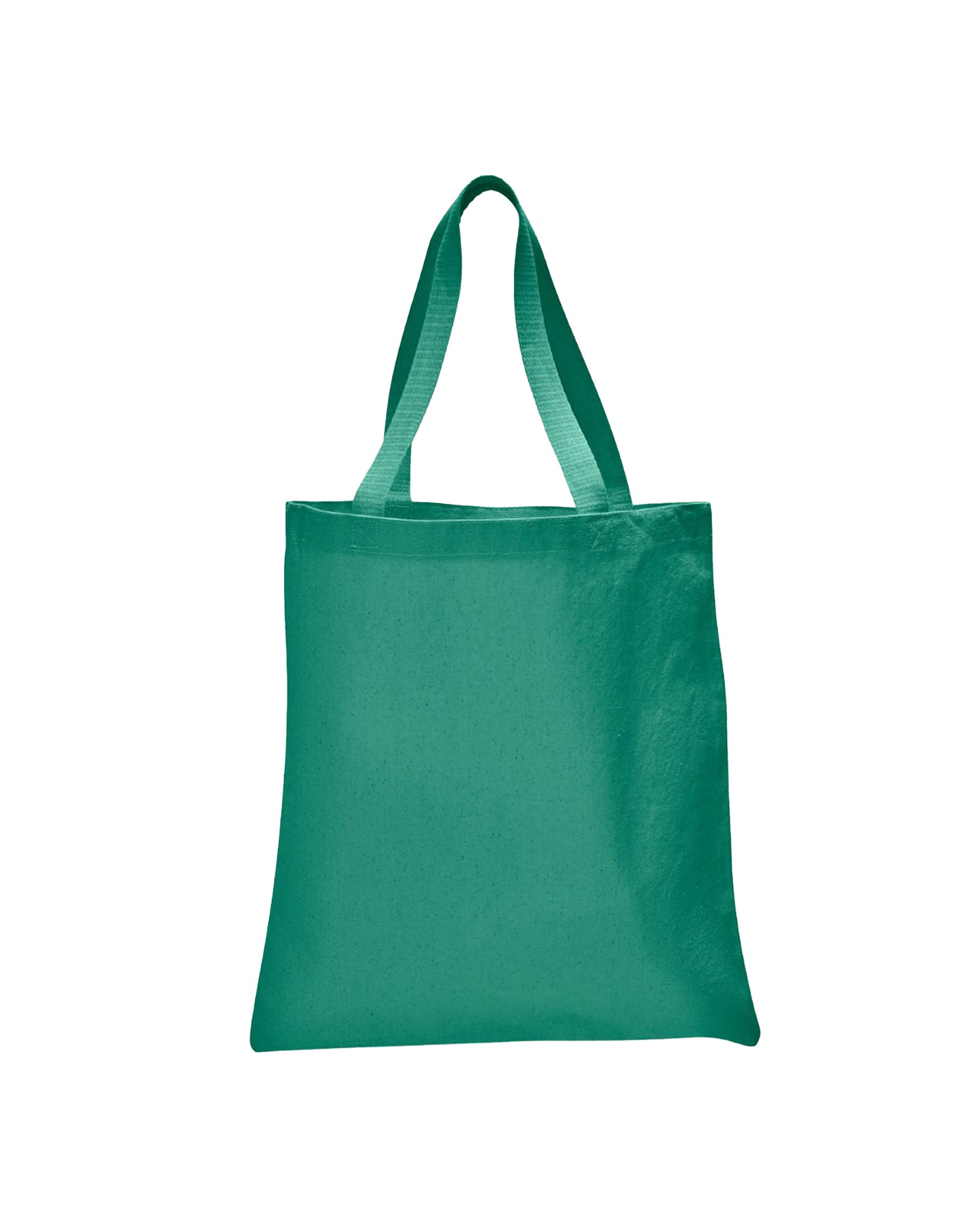 Green tote bag on a white background