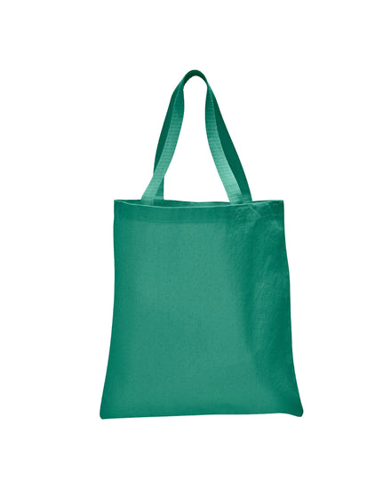 Green tote bag on a white background