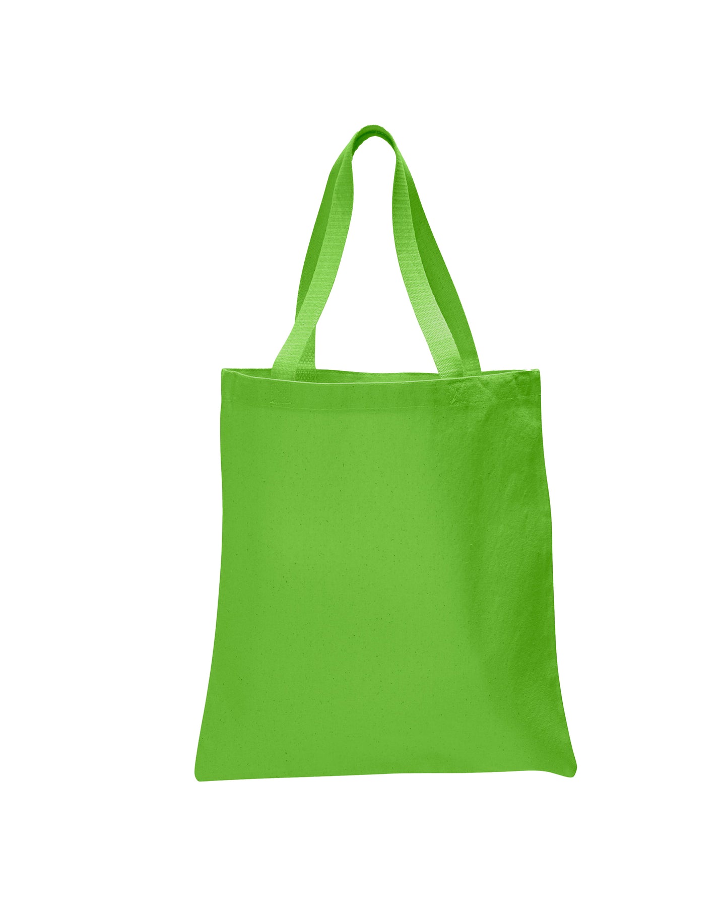 Green tote bag on a white background