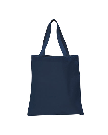 Navy blue tote bag on a white background