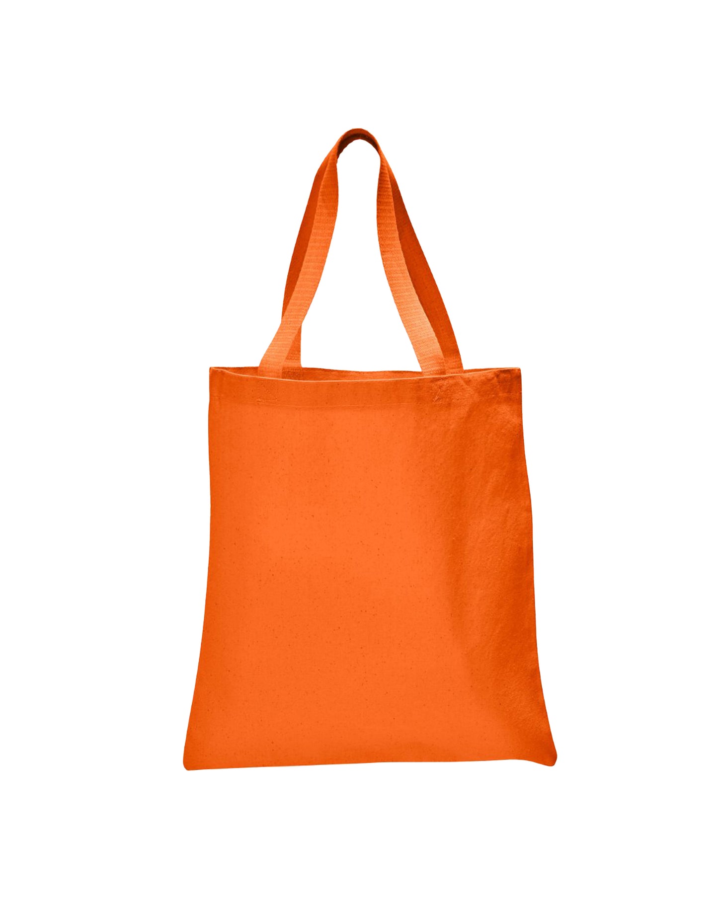Orange tote bag on a white background