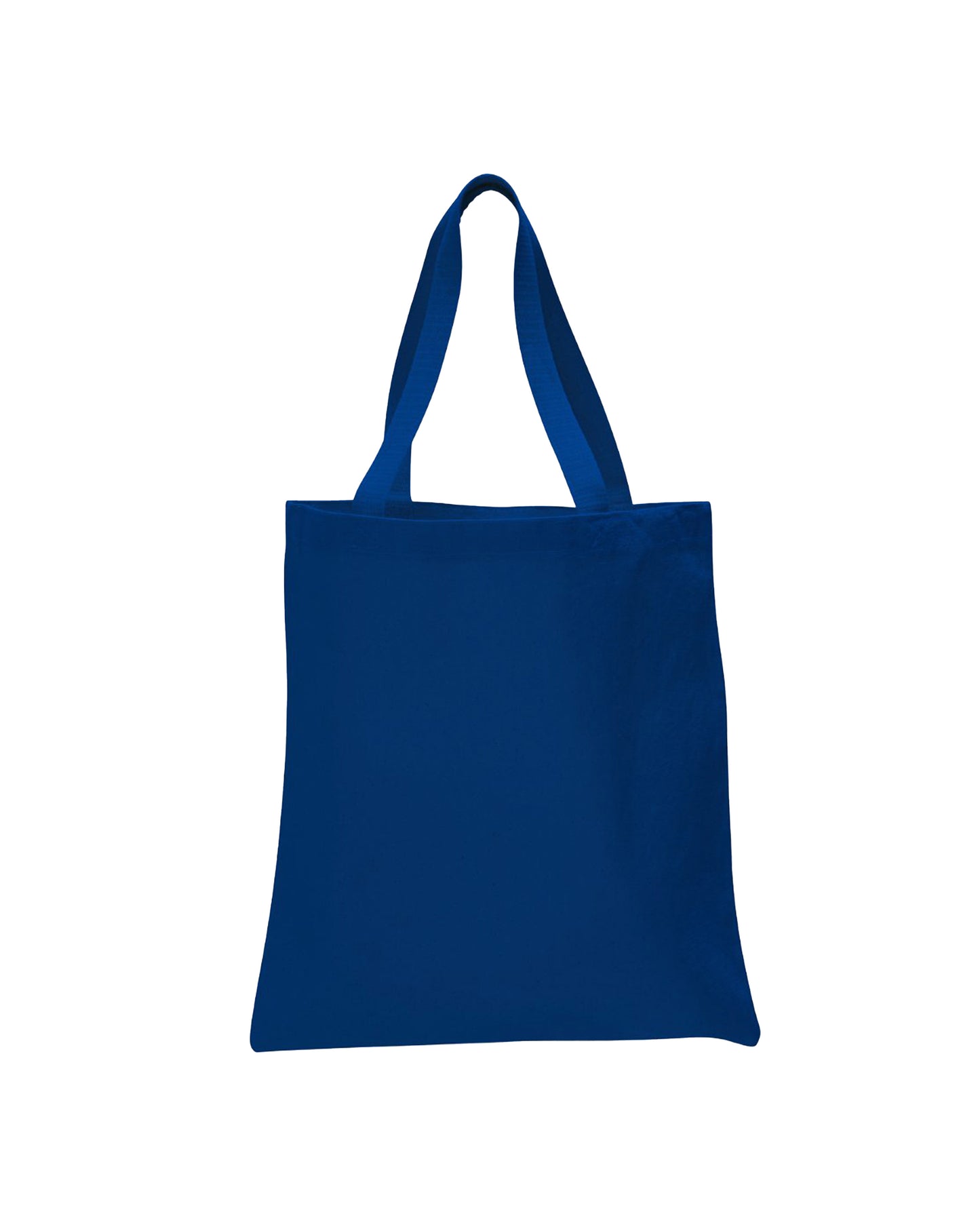 Blue tote bag on a white background
